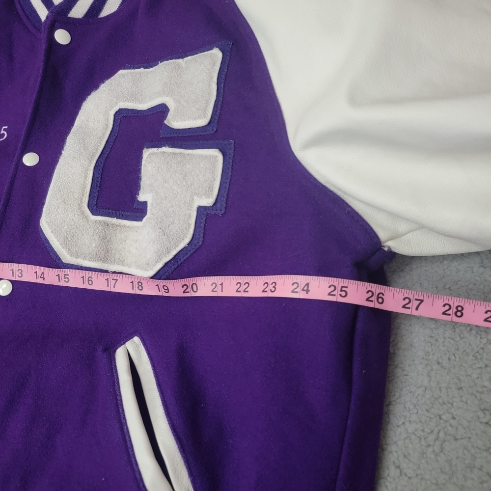 The Original Holloway Wool Leather Varsity Letterman  Gonzaga Jacket  XL  READ! - Picture 6 of 14